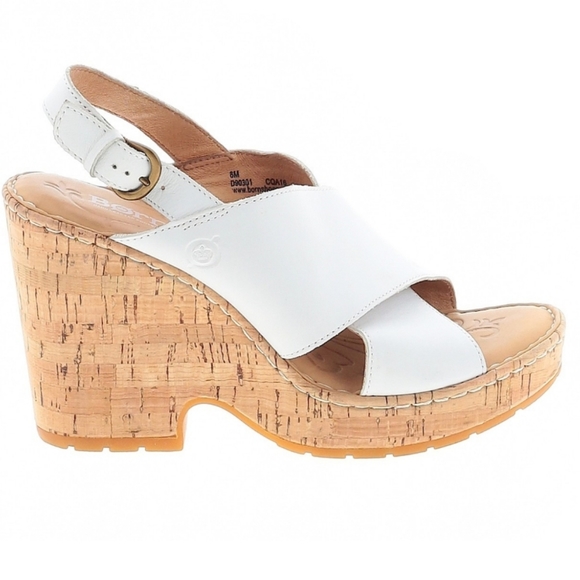 born white wedge sandals